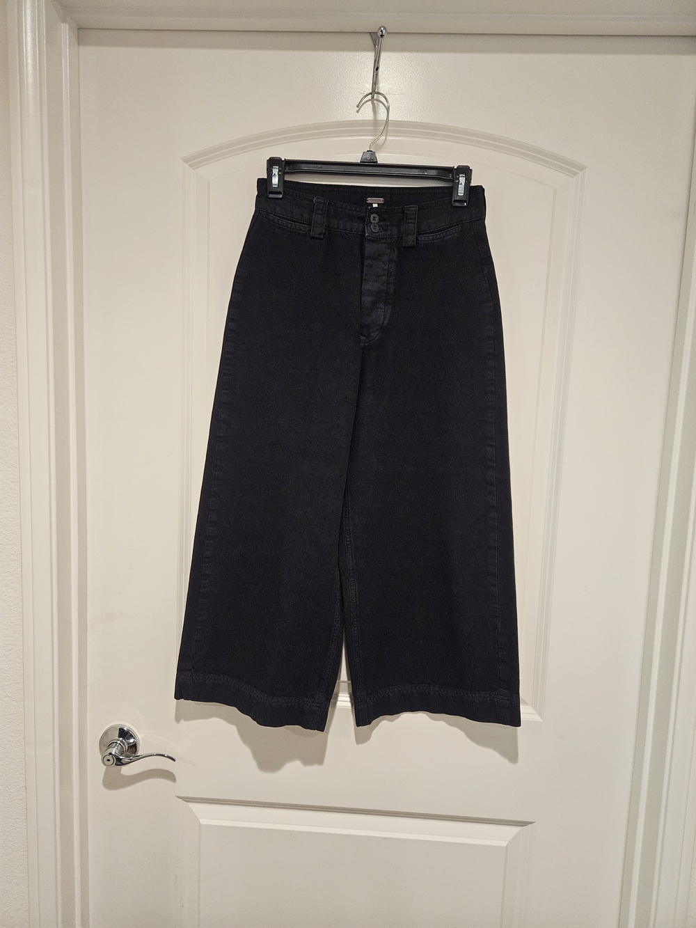 Free People Navy BlueHigh-Rise Wide Leg Pants # 950